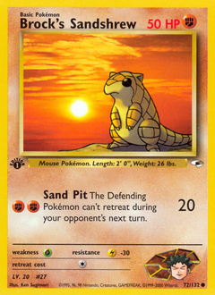 Pokemon Gym Heroes Brock's Sandshrew - 72