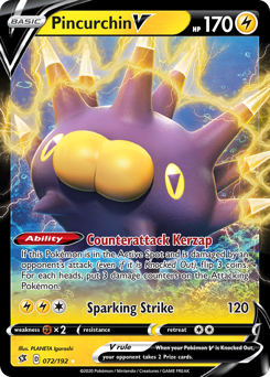 Pokemon Rebel Clash Pincurchin V - 72