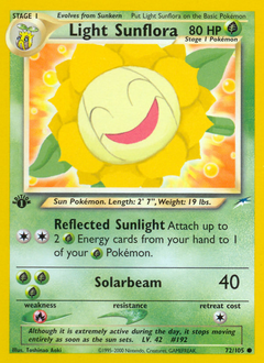 Pokemon Neo Destiny Light Sunflora - 72