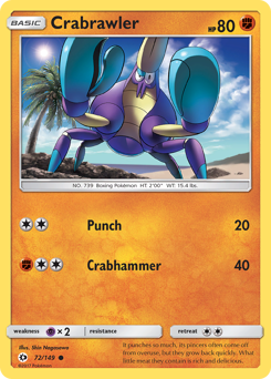 Pokemon Sun & Moon Crabrawler - 72