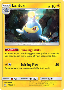 Pokemon Cosmic Eclipse Lanturn - 72