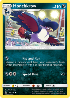 Pokemon Ultra Prism Honchkrow - 72