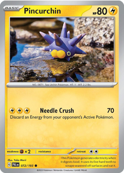 Pokemon Paldea Evolved Pincurchin - 72