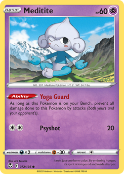 Pokemon Silver Tempest Meditite - 72