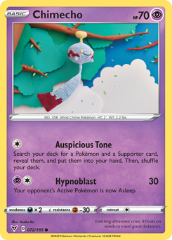 Pokemon Vivid Voltage Chimecho - 72