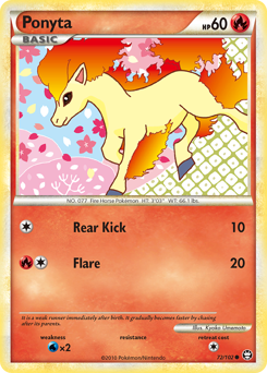 Pokemon HS—Triumphant Ponyta - 72