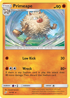 Pokemon Team Up Primeape - 72