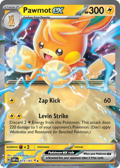 Pokemon Obsidian Flames Pawmot ex - 73