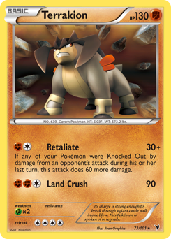 Pokemon Noble Victories Terrakion - 73
