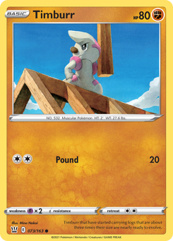 Pokemon Battle Styles Timburr - 73