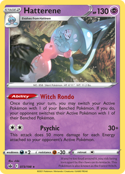 Pokemon Chilling Reign Hatterene - 73
