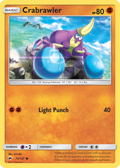Pokemon Burning Shadows Crabrawler - 73