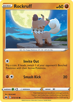 Pokemon Crown Zenith Rockruff - 73