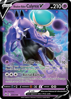 Pokemon Chilling Reign Shadow Rider Calyrex V - 74