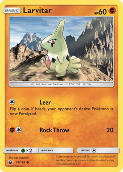 Pokemon Celestial Storm Larvitar - 74