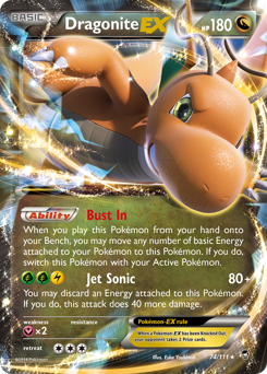 Pokemon Furious Fists Dragonite-EX - 74