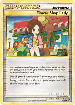 Pokemon HS—Undaunted Flower Shop Lady - 74