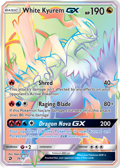 Pokemon Dragon Majesty White Kyurem-GX - 74