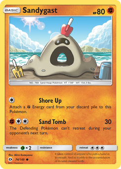 Pokemon Sun & Moon Sandygast - 74
