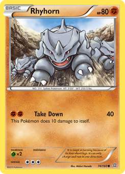 Pokemon Primal Clash Rhyhorn - 74
