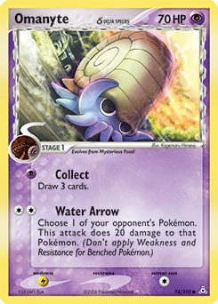 Pokemon Holon Phantoms Omanyte δ - 74