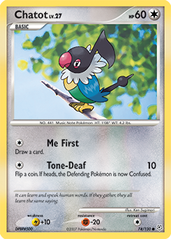 Pokemon Diamond & Pearl Chatot - 74