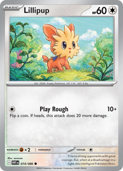 Pokemon White Flare Lillipup - 74
