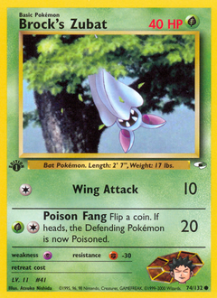 Pokemon Gym Heroes Brock's Zubat - 74