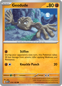 Pokemon 151 Geodude - 74