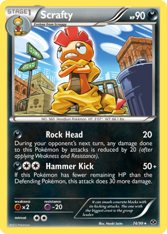 Pokemon Next Destinies Scrafty - 74