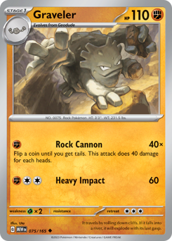 Pokemon 151 Graveler - 75