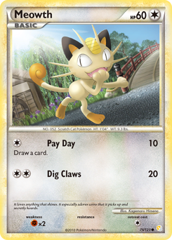 Pokemon HeartGold & SoulSilver Meowth - 75