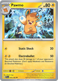Pokemon Paldea Evolved Pawmo - 75
