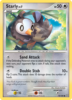Pokemon Stormfront Starly - 75