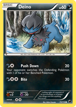 Pokemon Plasma Freeze Deino - 75