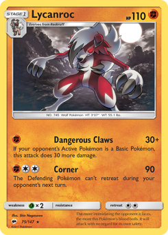 Pokemon Burning Shadows Lycanroc - 75