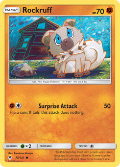 Pokemon Forbidden Light Rockruff - 75