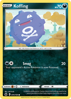 Pokemon Crown Zenith Koffing - 75