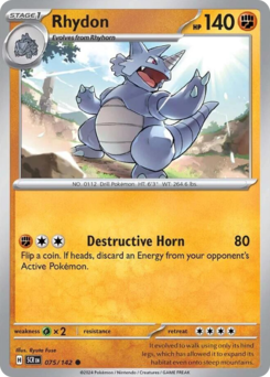 Pokemon Stellar Crown Rhydon - 75