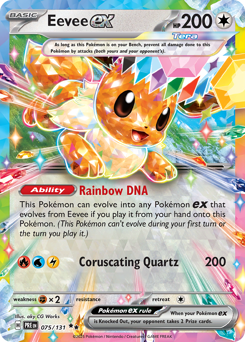 Pokemon Prismatic Evolutions Eevee ex - 75