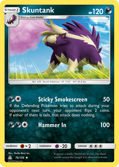 Pokemon Ultra Prism Skuntank - 76