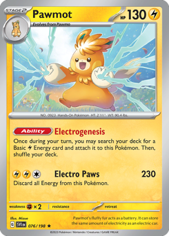 Pokemon Scarlet & Violet Pawmot - 76