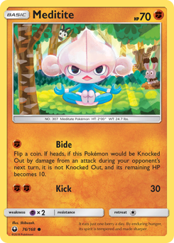Pokemon Celestial Storm Meditite - 76