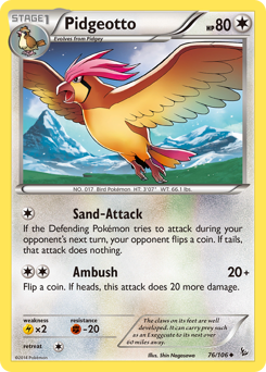Pokemon Flashfire Pidgeotto - 76