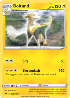Pokemon Sword & Shield Boltund - 76