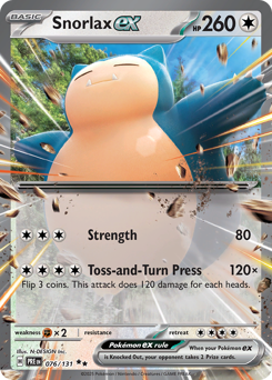 Pokemon Prismatic Evolutions Snorlax ex - 76