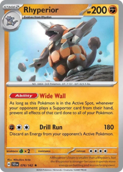 Pokemon Stellar Crown Rhyperior - 76