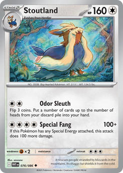 Pokemon White Flare Stoutland - 76
