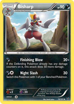 Pokemon Noble Victories Bisharp - 76