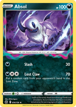 Pokemon Crown Zenith Absol - 76